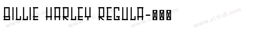 Billie Harley Regula字体转换